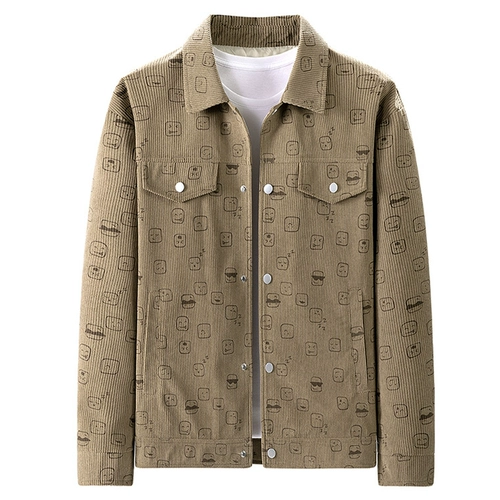 Вельветовая демисезонная стеганая весенняя трендовая куртка для отдыха, увеличенная толщина