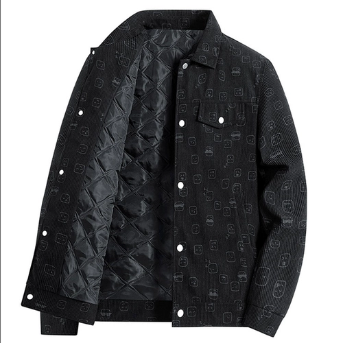 Вельветовая демисезонная стеганая весенняя трендовая куртка для отдыха, увеличенная толщина