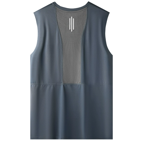 Дизайнерская летняя майка, шелковая дышащая быстросохнущая футболка без рукавов, жилет для спортзала, тренд сезона, для бега