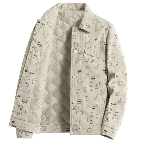 Вельветовая демисезонная стеганая весенняя трендовая куртка для отдыха, увеличенная толщина