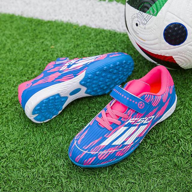 Genuine children's football shoes with broken nails for girls, primary and secondary school students, professional competition training shoes for boys, Velcro anti-slip tf