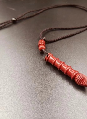 朱砂文昌笔紫金砂吊坠，学生礼物