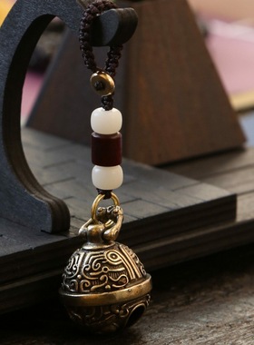 黄铜貔貅铃铛挂件6441