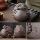 Yuxuan Handmade ຊາດິນເຜົາສີມ່ວງງາມສັດລ້ຽງໂຊກດີຄັນຄາກທອງ