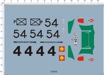 63945 1 24 shell 54 4 s-mz437 Porsche model Water sticker