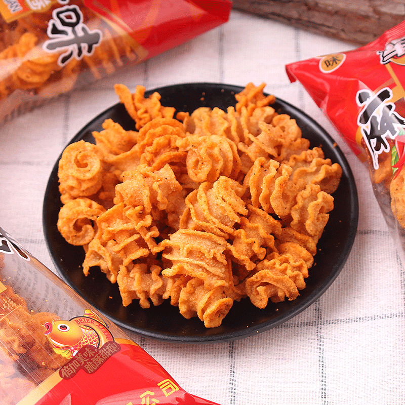 辈儿香麻辣鱼味卷八爪烧锅巴网红休闲膨化小零食品80后90后怀旧