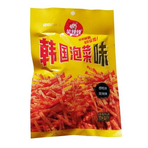 笑辣辣韩国泡菜味辣条8090后怀旧零食小吃休闲零食品麻辣儿时-图0