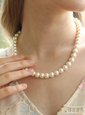 脸儿艺 复古珍珠项链