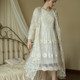 Lace face ຂອງເດັກນ້ອຍສິນລະປະ blouse ຕົ້ນສະບັບ embroidered ສອງຊັ້ນ