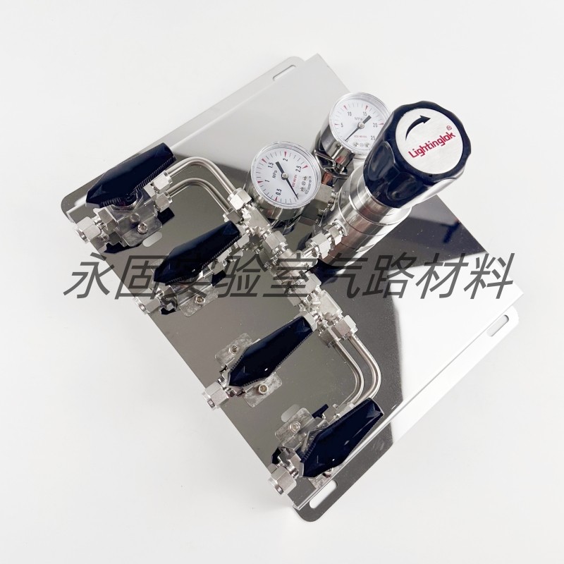 不锈钢手动汇流排二进一三进一实验室气路系统切换装置控制面板 - 图0