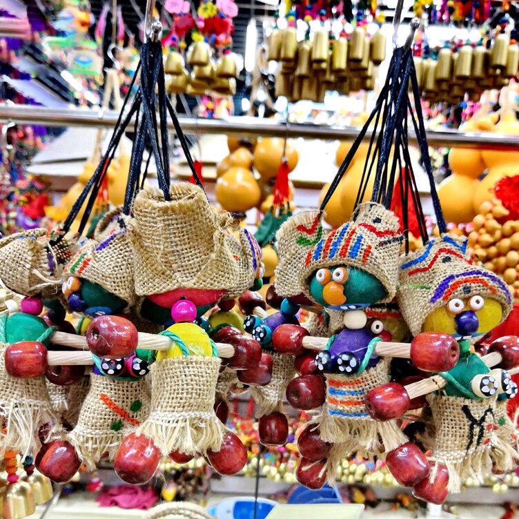 云南民族风小福娃挂件饰品复古吞口小人手工艺品装饰娃娃 - 图0