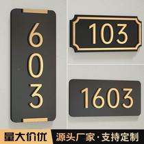 Spot Acrylic Door Plate Number Plate Home Hotel Bag Room room Number Digital sticker Cell entrance ID door sticker