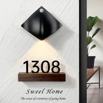 Acrylic luminous door plate number plate Home Creative light extravagant hotel Residential Civil live-in solid digital suggestementable