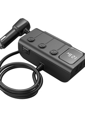 车载点烟器一拖三PD120W充电器