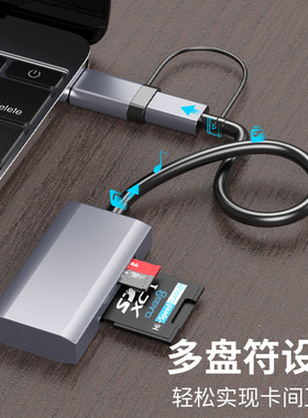 Type-C/USB3.0四合一读卡器