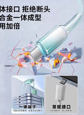 120W冰晶编织C-C快充数据线