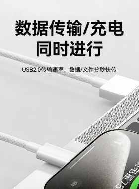 48锭编织苹果30W车充数据线