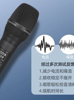 朗声无线充电一拖二K歌话筒