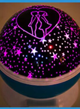 圣诞星空旋转投影小夜灯