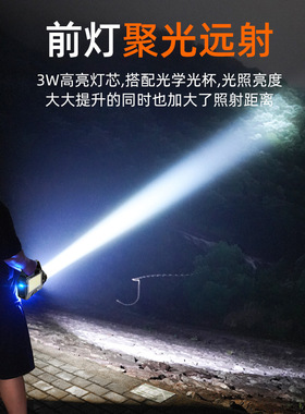 太阳能LED强光USB充电手提灯