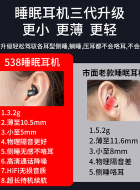 骨传导不入耳睡眠贴耳蓝牙耳机