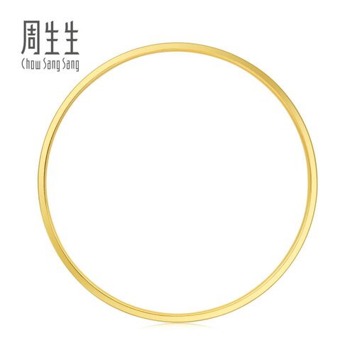 母亲节礼物周生生永系列黄金手镯5G黄金镯子女时尚手饰93515K计价 - 图1