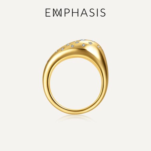 周生生集团旗下品牌EMPHASIS融系列18K黄色黄金钻石戒指96028R - 图1