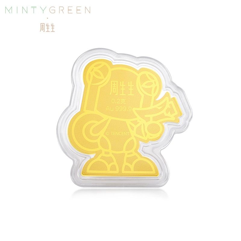 抖音同款周生生Au999.9黄金招财猫&王者荣耀