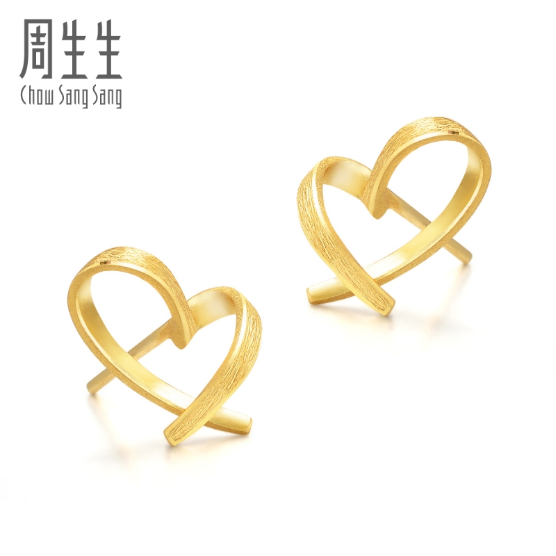 计价 68738E 黄金耳饰首饰品女款 送女友周生生黄金耳钉心形耳环 计价 68738E 黄金耳饰首饰品女款 送女友周生生黄金耳钉心形耳环