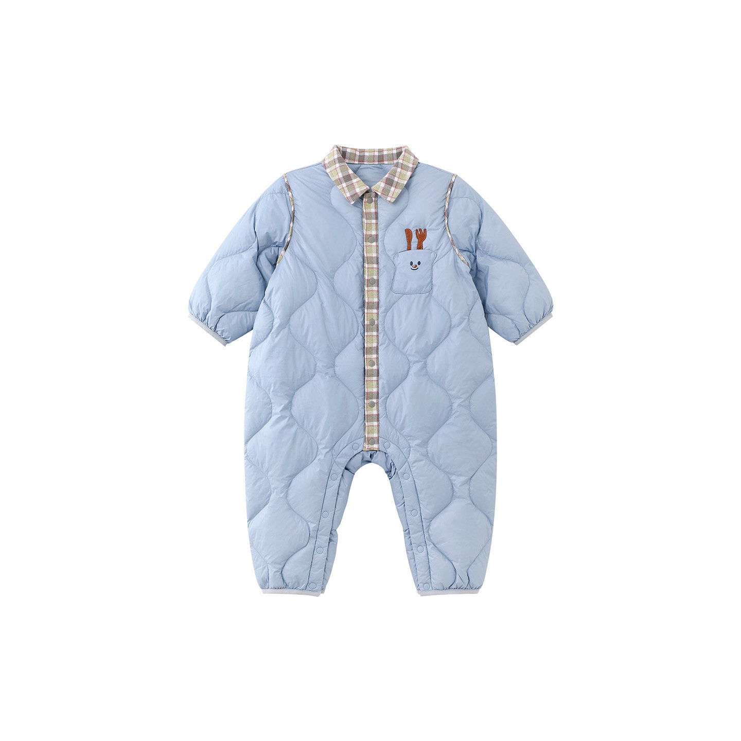 【商场同款】英氏超韧绒婴儿连体衣羽绒服冬保暖防寒男童衣服哈衣,淘宝优惠券,粉丝福利购,淘宝优惠卷