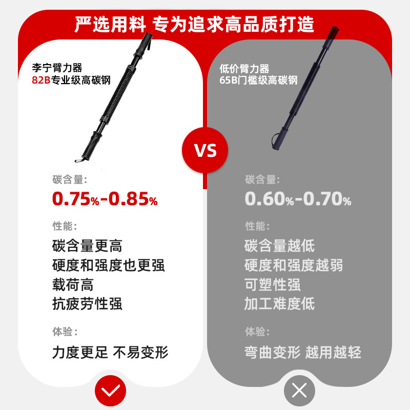 李宁弹簧臂力棒男士2030kg40公斤健身锻炼练手臂肌肉力量训练器材,淘宝优惠券,粉丝福利购,淘宝优惠卷