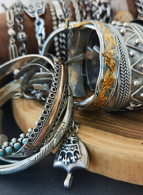 中古古董日本墨西哥手镯孤品手链