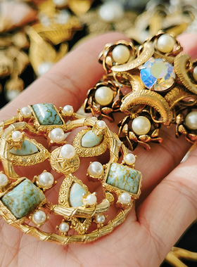 中古vintage八十年代古董胸花