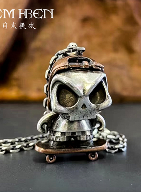 白木黑冰925银情侣毛衣链项链