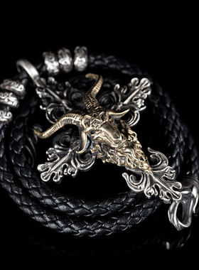 白木黑冰原创设计925银情侣项链