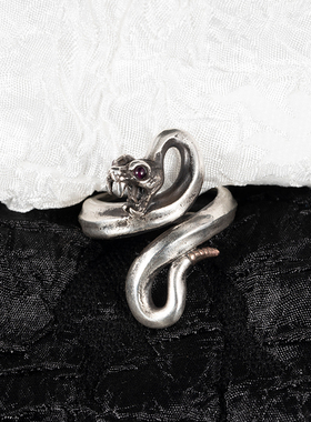 白木黑冰男女款朋克开口戒