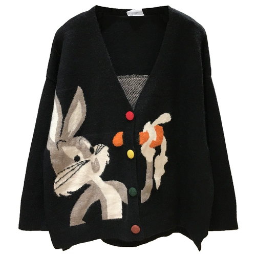 Демисезонный шерстяной свитер, кардиган, трикотажная куртка для школьников, в западном стиле, V-образный вырез