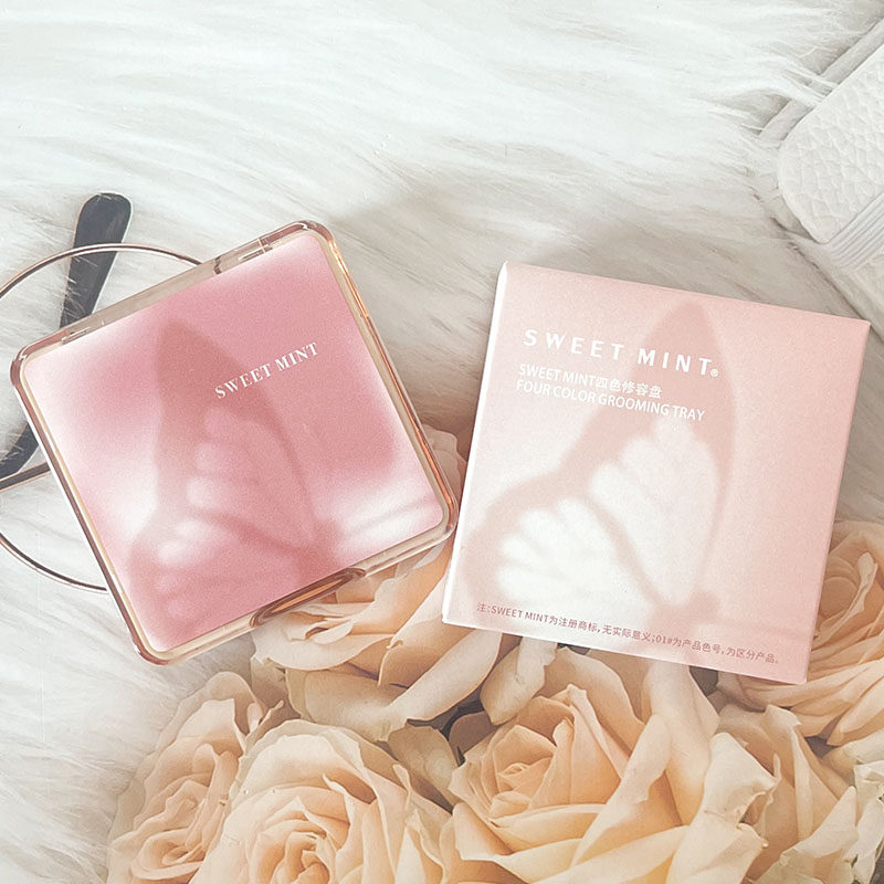 SWEET MINT四色修容盘腮红粉饼自然立体小脸修容自然腮红轻薄亲肤,淘宝优惠券,粉丝福利购,淘宝优惠卷