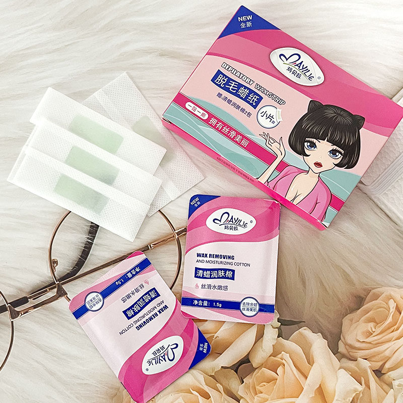 玛贝拉脱毛蜡纸丝滑脱毛膏脱毛膏8片装无残留温和不伤肤脱毛神器,淘宝优惠券,粉丝福利购,淘宝优惠卷