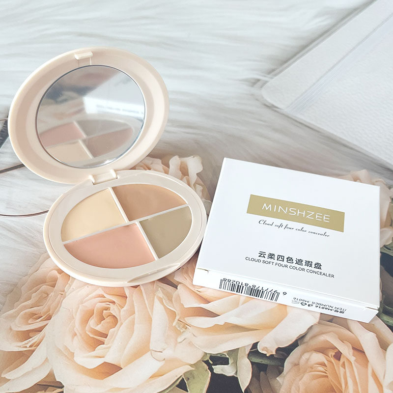 MINSHZEE茗希芝云柔四色遮瑕膏气垫粉底液遮瑕盘持久不卡自然肤色,淘宝优惠券,粉丝福利购,淘宝优惠卷