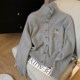 Women's new turtleneck casual loose knitted cardigan sweater