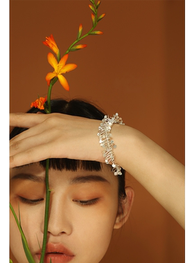 NISHINE/倪上设计原创设计师首饰 无穷动系列925银扁口手链