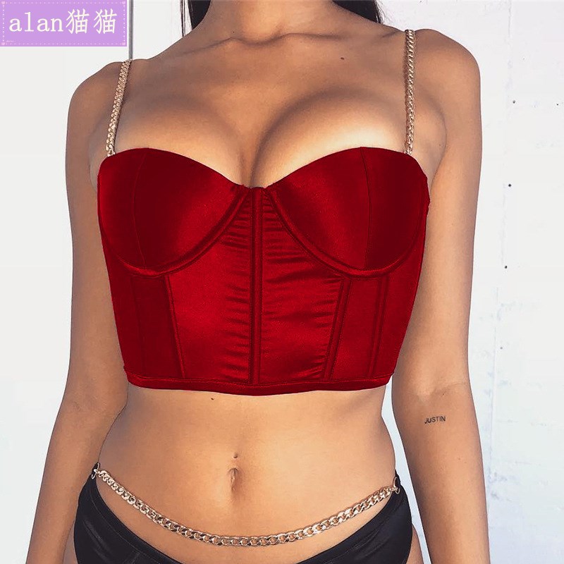 性感吊带小背心女 Summer sexy Chain Strap Corset Tops Women - 图0