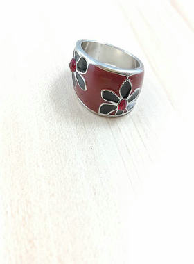 夸张质感滴油花朵欧美风流行首饰