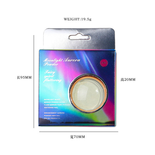 魔镜粉美甲固态月光极光粉超闪镜面冰透墨镜粉极细粉末指甲装饰品 - 图3