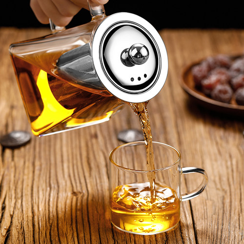 茶壶家用过滤泡茶壶加厚玻璃耐高温花茶壶红茶泡茶器功夫茶具套装 - 图0
