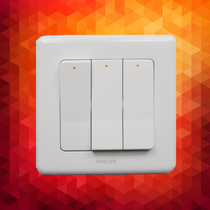 Philips Switch Socket Panel Oree White Wall Power Socket Panel Three Open Double Control Switch