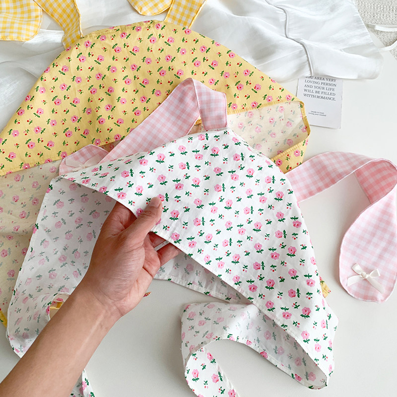 可爱樱桃碎花兔耳朵绑带头巾帽子女春夏季小众显脸小套头包头帽子,淘宝优惠券,粉丝福利购,淘宝优惠卷