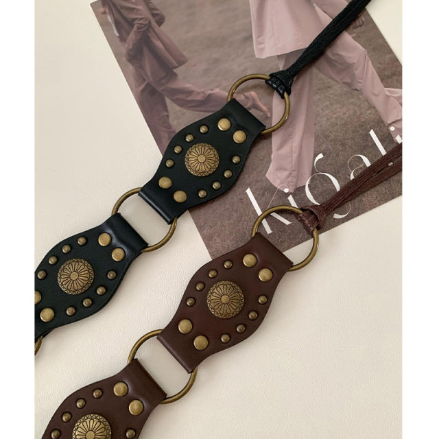 Bohemian metal butterfly belt women's decoration with skirt ethnic style retro waist chain y2k niche design sense