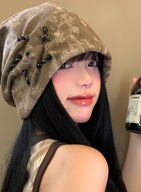 复古废土风堆堆帽百搭显脸小